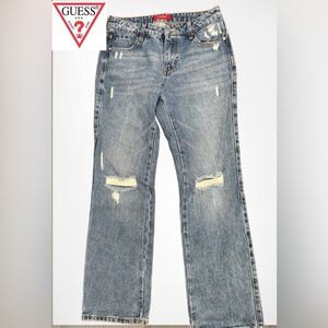 Guess Relaxed Fit Distressed Gray Jeans